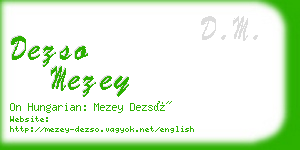 dezso mezey business card